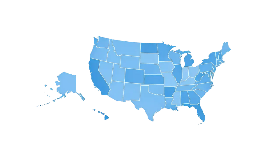 Illustrative United States map